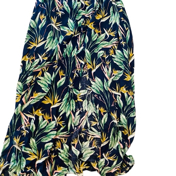 PROMESA Tropical Print Navy Background Boho Halter Style - Picture 7 of 9
